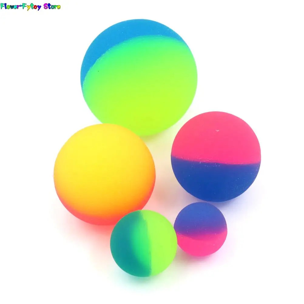 1pcs Cute Luminous Children Toy Ball Colored Boy Bouncing Ball Rubber Kids Sport Games Elastic Jumping Balls 42/45mm Outdoor toy