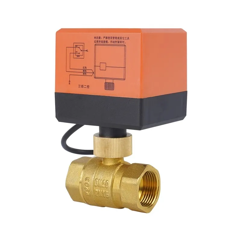 

1/2" 3/4" 1" 1-1/4" 220VAC 12V Brass Motorized Electric Ball Valve Female Thread 3-Wire 2-Control 2-Way DN15/DN20/DN25/DN32/DN40