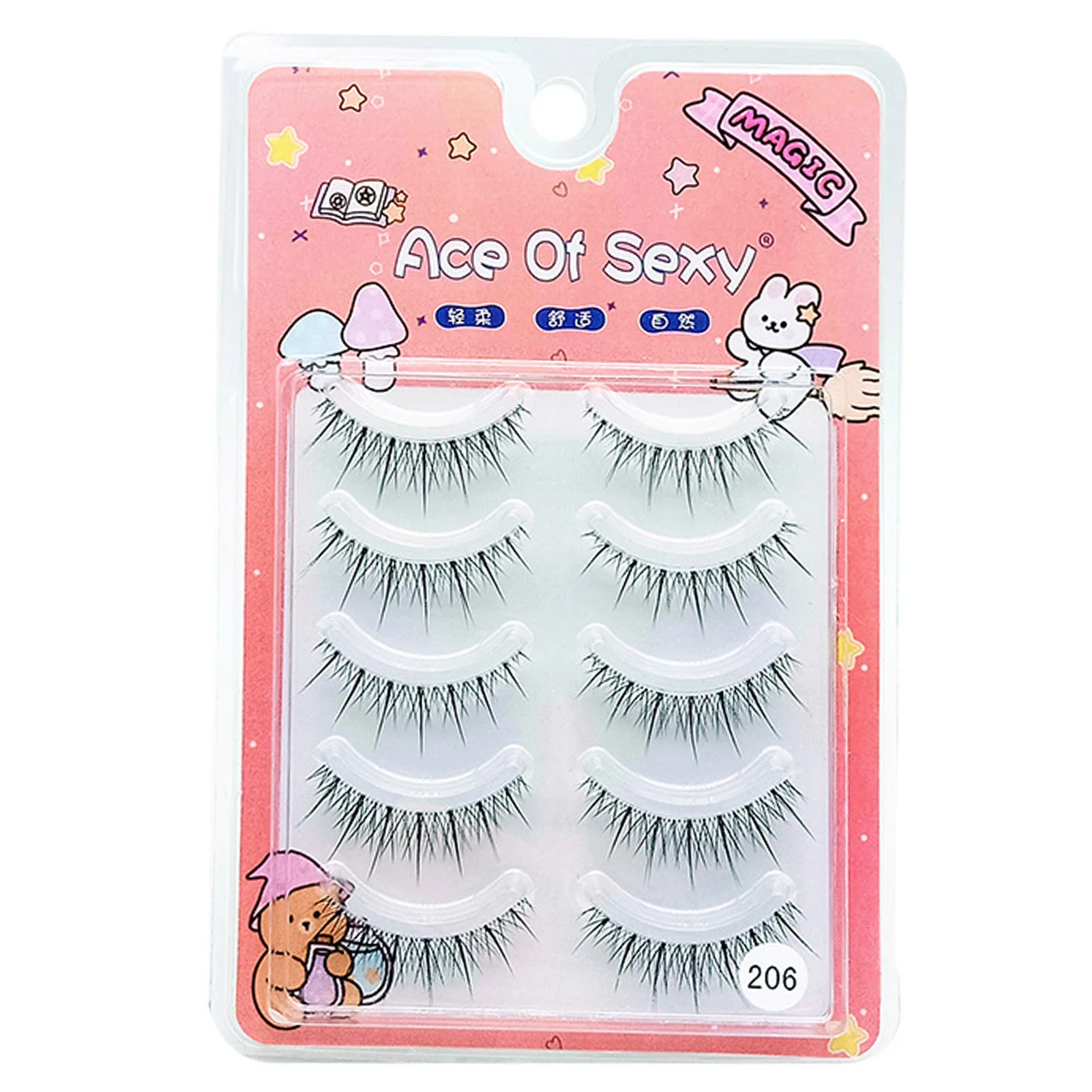 Natural Long Eyelashes maga lash strip Makeup Soft Simulation Eyelashes for Beauty Blogger Makeup Supplies