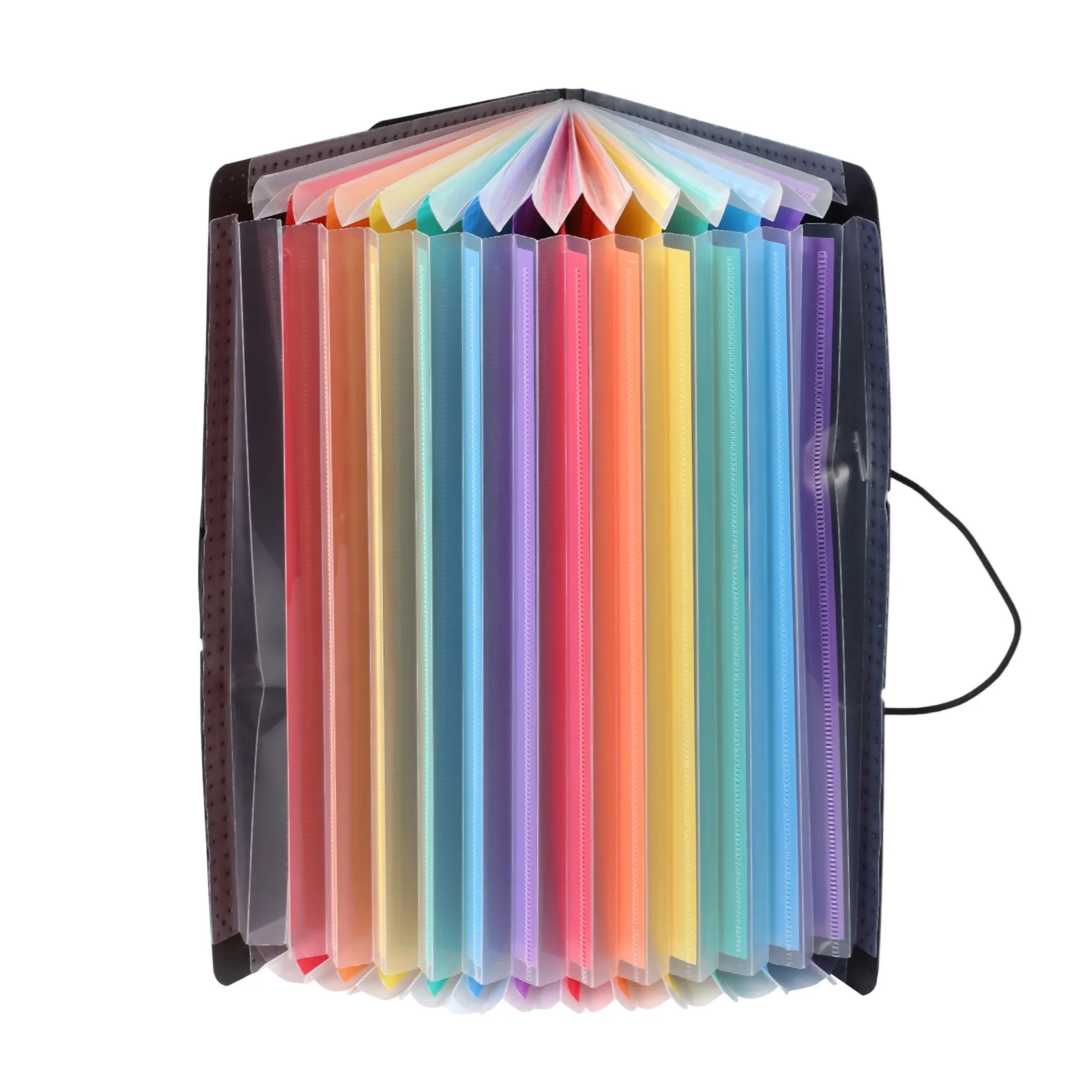 Expanding File Folder A4 Letter Size Portable Document Holder with 12 Pockets Black Filing Folders Desk Storage Accordion Fil