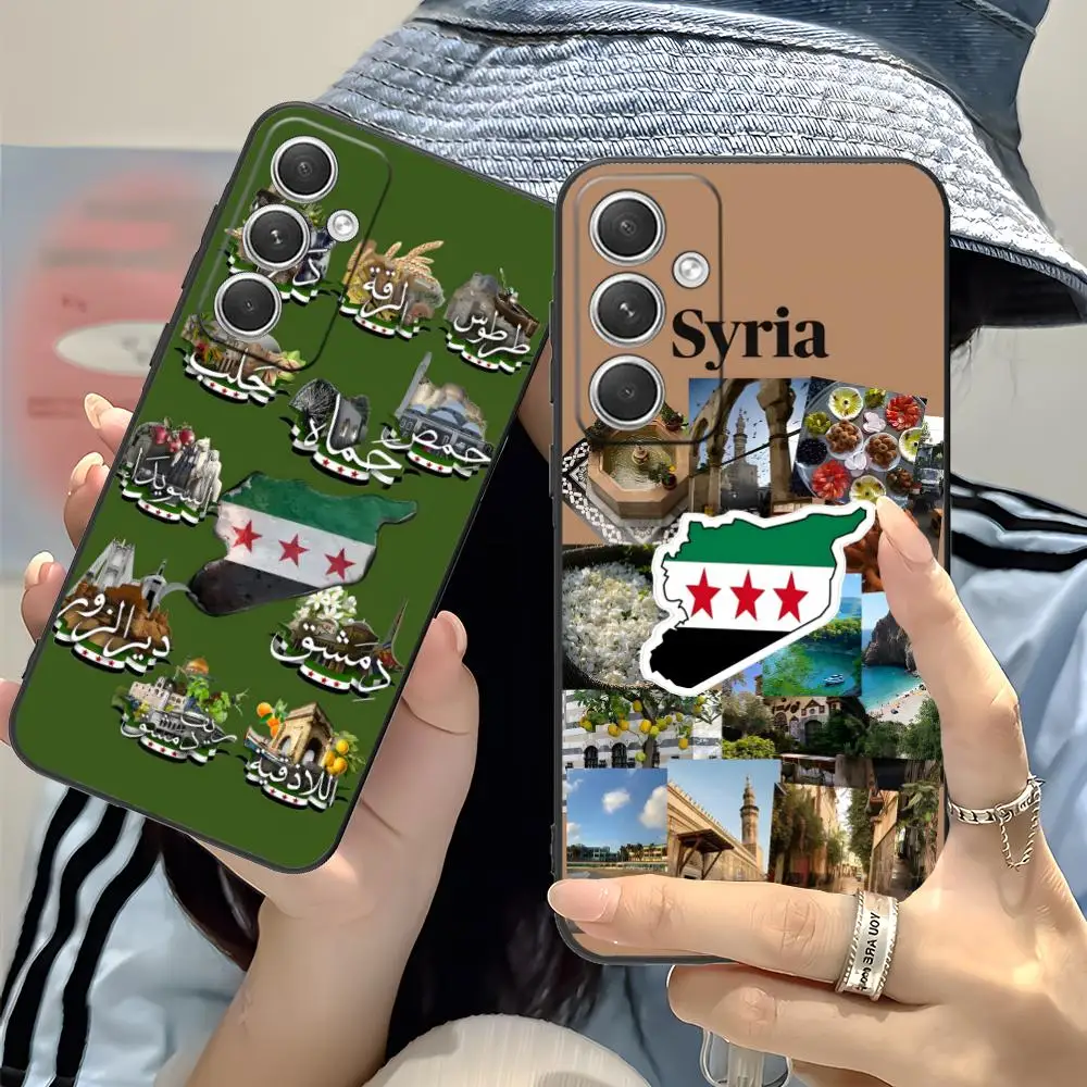Syria Flag Mobile Cell Phone Case for Samsung Galaxy S25 S24 S23 S22 S21 S20 Note20 Plus FE Ultra Colour Cover Cellphones Pretty
