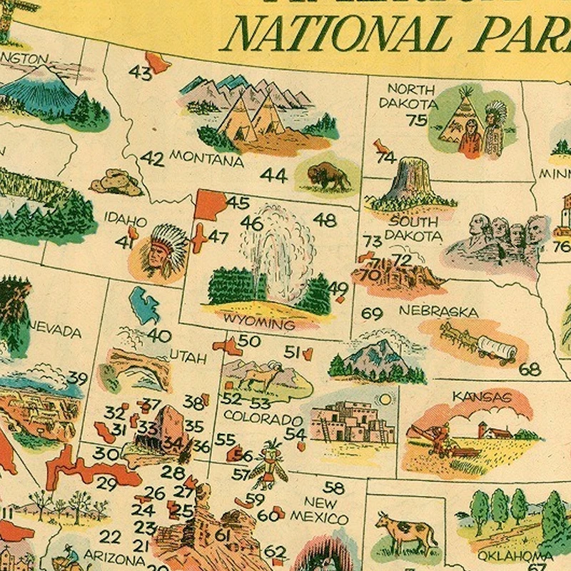 Vintage National Parks and Mon - Office Furniture In Usa review and price