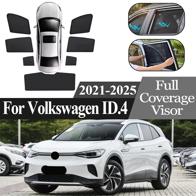 

Auto Parts For Volkswagen for VW ID.4 ID4 2021-2025 Car Magnetic Coverage Sunshade Mesh Sunshade Sunscreen Privacy Protection