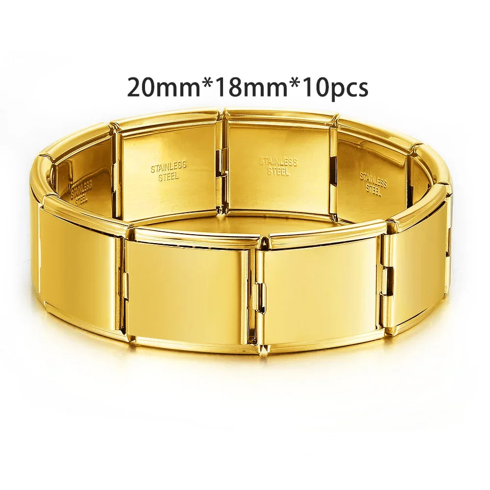 Italian Charm Bracelets For Woman Men Daily Party Holiday Gift Stainless Steel Bangle on Hand Colorful DIY Making - detail 20