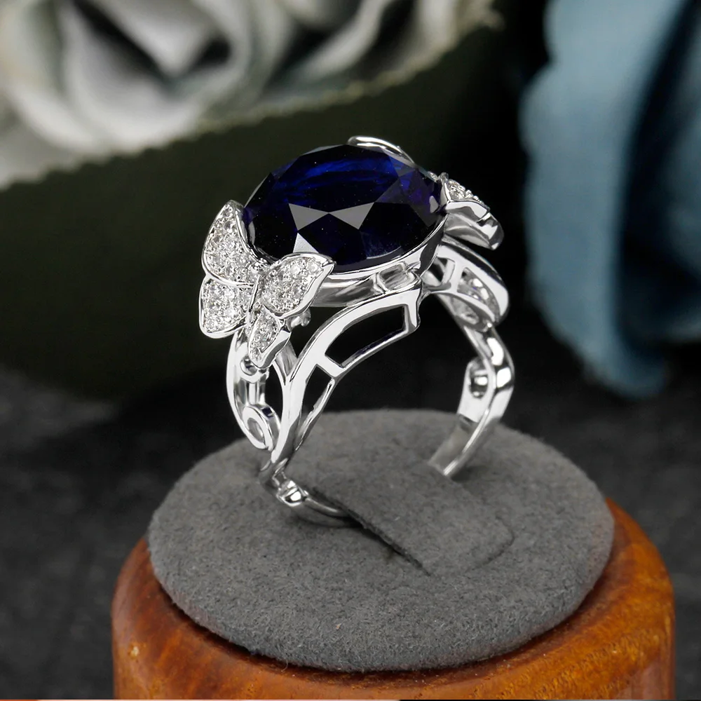 High Quality Pearl Rings Plated Platinum Not Fade Easily Full Cubic Zircon Fine Jewelry Women Wedding Party Gift Clearance Sales