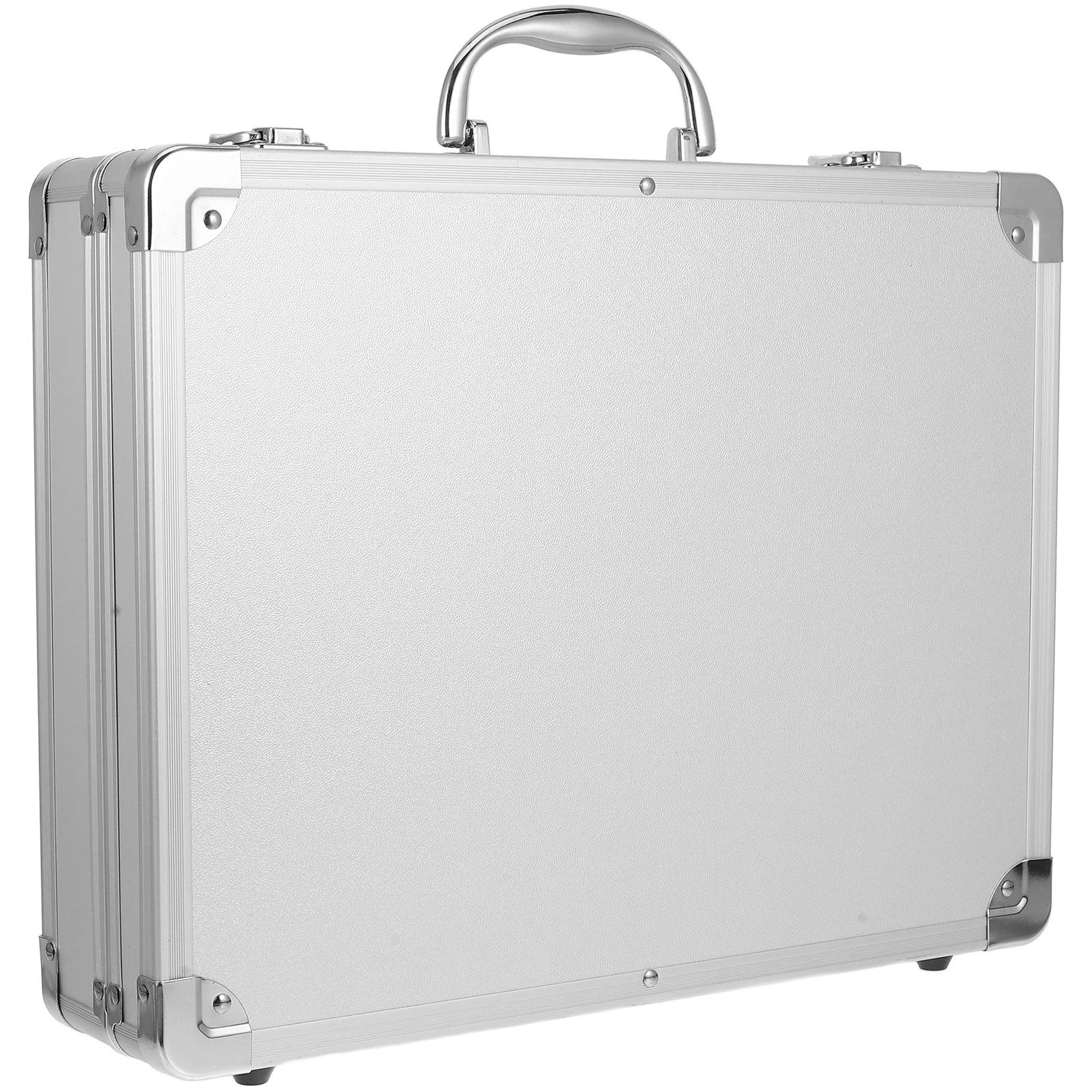 Cassetta degli attrezzi in lega di alluminio bianca 05 chiave di blocco 29x16x7 cm custodia per attrezzi multiuso portatile da viaggio di grande capacità