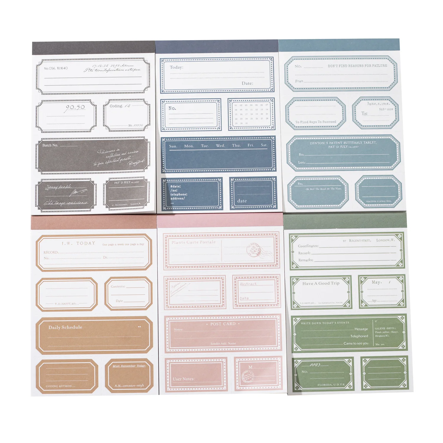 30 ชิ้น/ล็อต Memo Pads วัสดุกระดาษ Little beauty ขยะสมุดบันทึก Scrapbooking กระดาษ Retro พื้นหลังตกแต่งกระดาษ