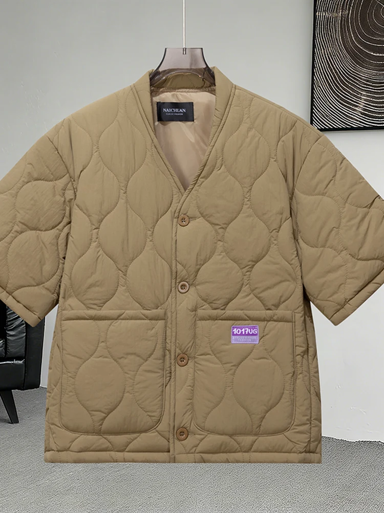 

Мужская хлопковая куртка свободного кроя в стиле ретро, китайский стиль, оверсайз, повседневная, теплая, молодежная, модная, осенне-зимняя