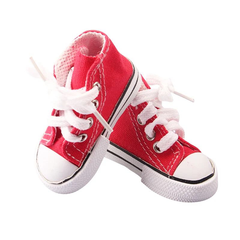 Canvas Doll Shoes For 1/3 BJD Doll Mini 7.5cm High-top Canvas Sneakers For Russian DIY,60cm Barbi Doll Best Gift