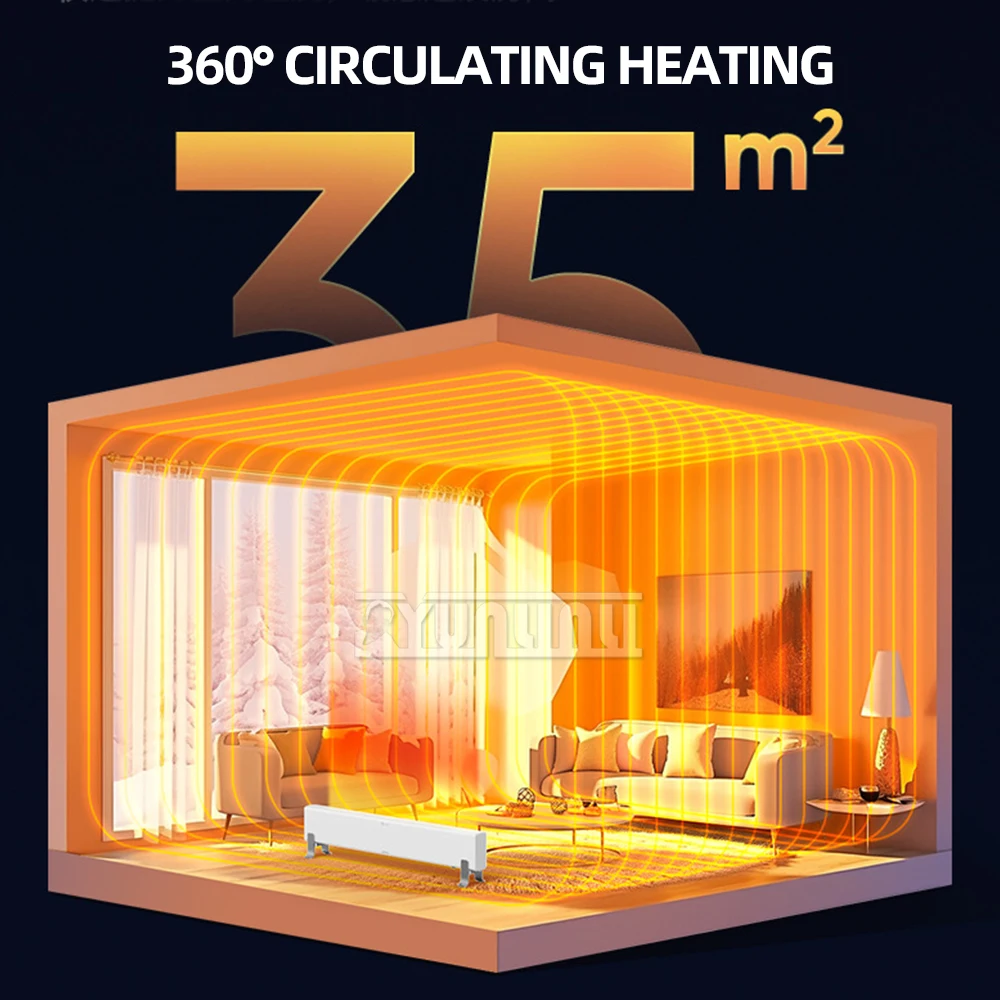 توفير الطاقة اللوح سخان كهربائي الحرارة السريعة 2200 واط سخان محمول للمنزل والمكتب غرفة القدم دفئا #3