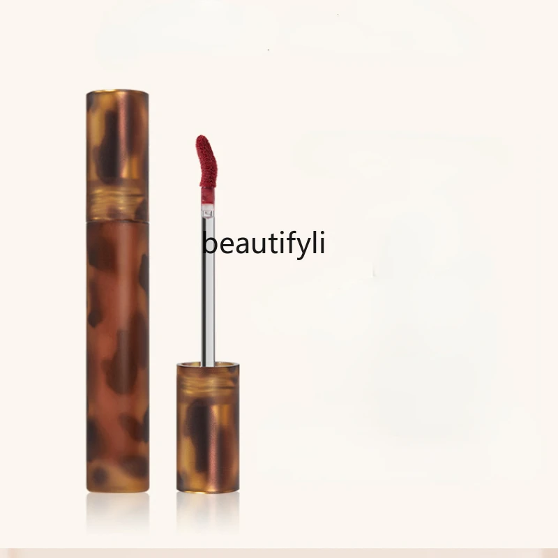 

LBX Amber Matte Finish Lip Lacquer Lip Mud Lipstick Student Female Cameo Brown Lip Balm