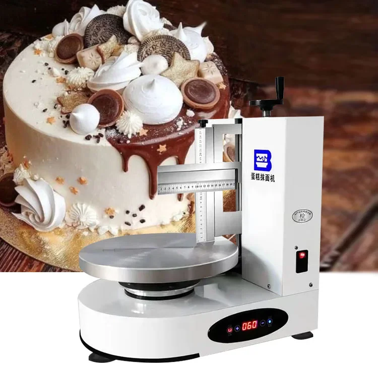 

Oem Automatic Round Birthday Making Cake Cream Frosting Icing Coating Scraper Spreader Spreading Smoothing Machine