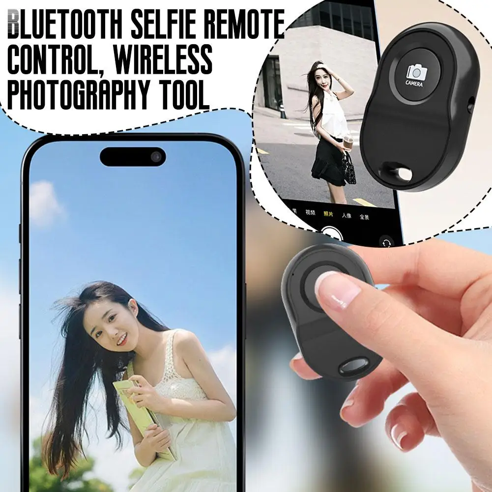 Mini Portable Remote Control Camera Wireless Selfie Shutter Control For /Android Take Photos Videos Hands-Free C0X5