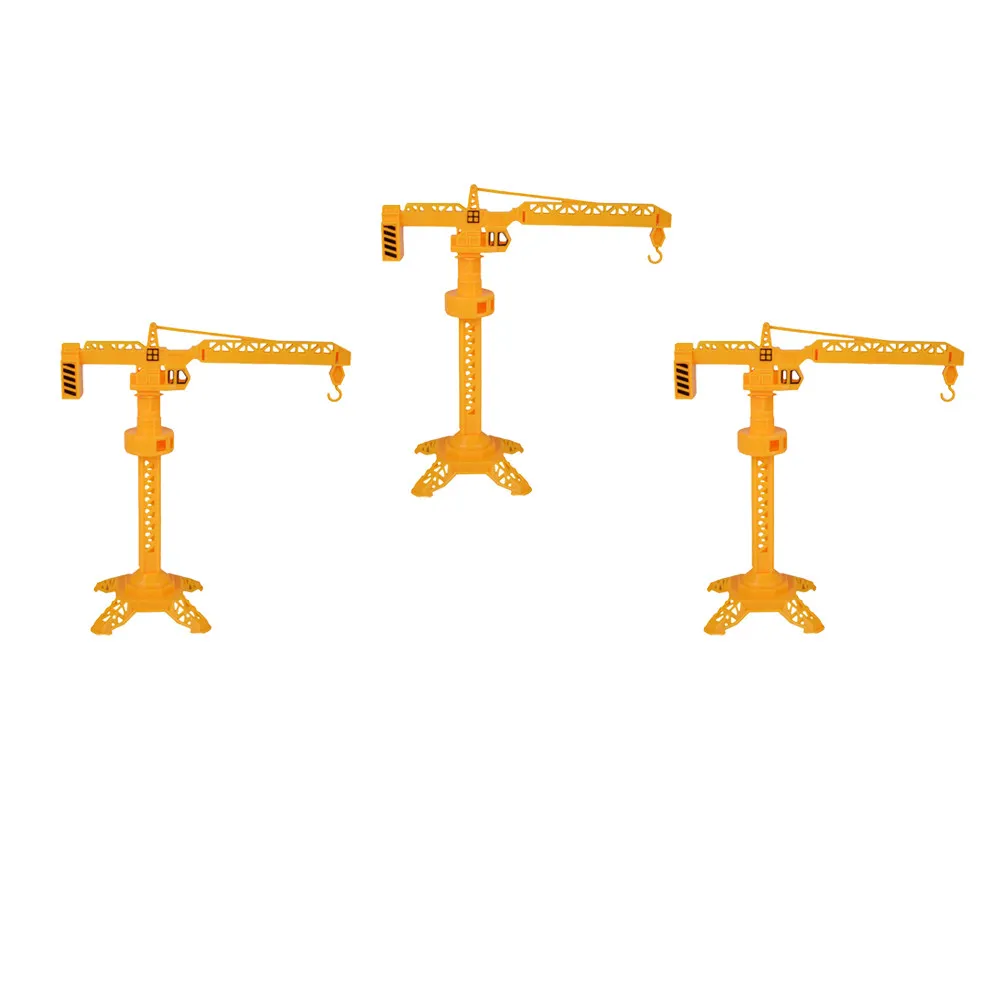 3Pcs Slewing Crane Plastic Construction Rotate Cranes Set for Kids Outdoor Gift Fun Family Play Cranes Model Slewing Crane Toy