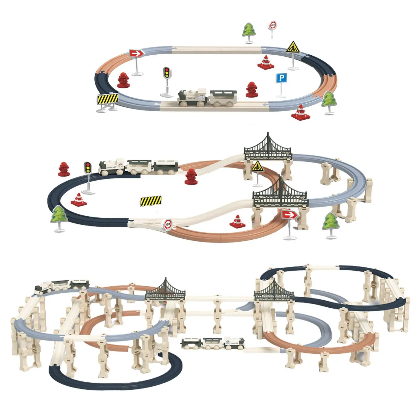 

Train Track Playset Educational Toy Motor Activity Toy Railway Puzzle Play Set Electric Trains Play for Gifts Kids Children