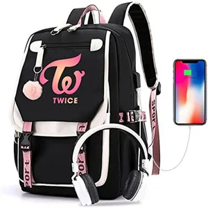 KPOP großartige Kapazität USB -Ladebuchbeutel, Reisetack -Rucksack, Sana Momo -Rucksäcke, Geschenkkollektion Fans 8 Hauptverkaufs -Rucksack K Pop - №6