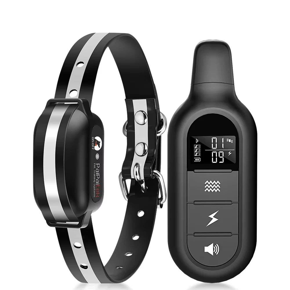 Paipaitek 1000M Hondentrainingshalsband Alle maten Hond Waterdichte elektrische halsband voor hondentraining Oplaadbare hond Anti-blafhalsband