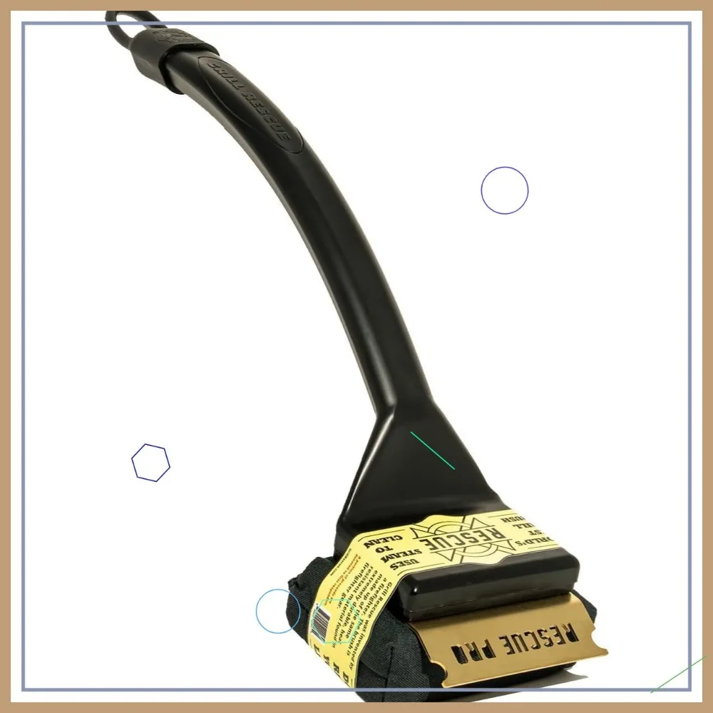 

Bristle-Free BBQ Grill Brush with Replaceable Head - Safe for Cast Iron & Stainless Steel Grates