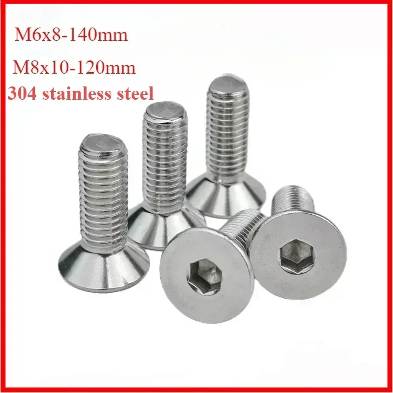 

M6 M8 Hex Head Screws 8mm-150mm 304 Stainless Steel Fasteners M8x20 M8x22 M8x25 M8x110 M8x120 M6x90 M6x100 M6x120 M6x130 M6x140