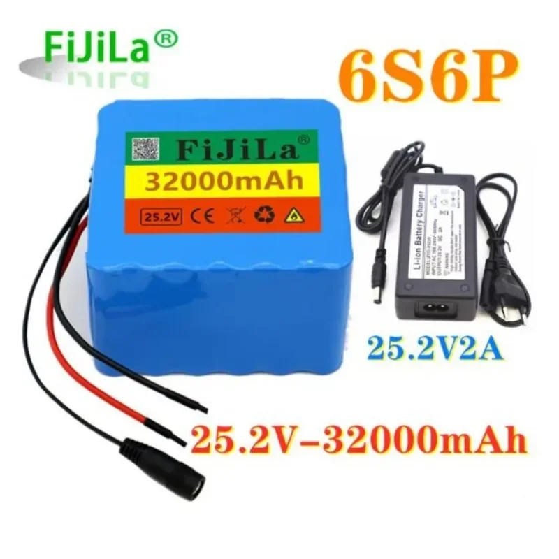 

New 6s6p battery L í tio 25.2 V 32000mAh L í cio ion battery 350W electric 250W+25.2V 2A charger