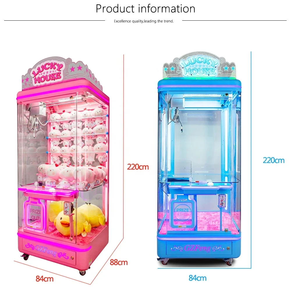 

Lucky House Doll Machine Catch Toys Claw Crane Machine Coin Operated Gift Game Machine