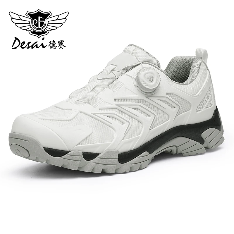 

DESAI Men Casual Shoes Genuine Leather Thick Bottom Light White Color Male Sneakers Laces Up Breathable 2023 Fashion New Arrival