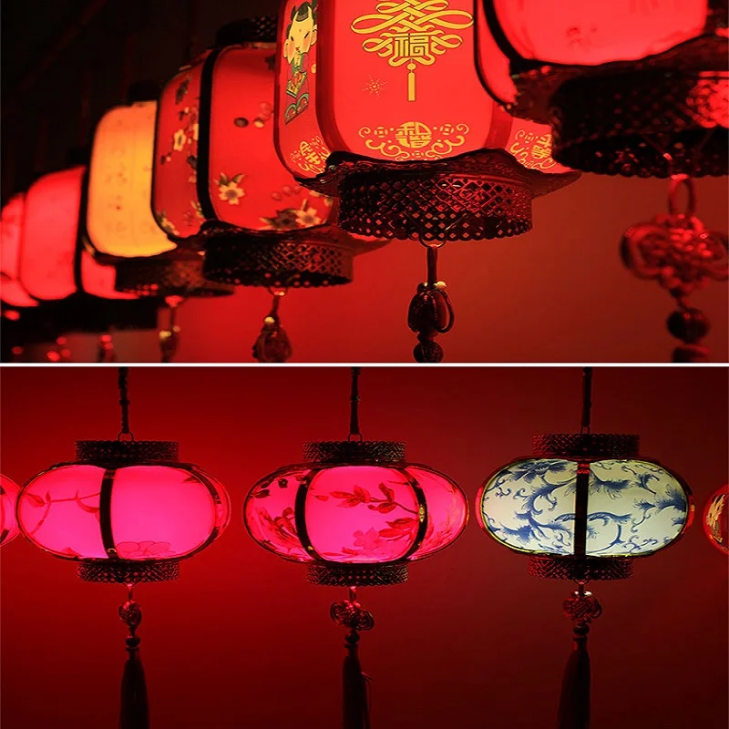 Retro Style Portable Blossom Flower Light Lamp DIY Chinese Lantern Palace Glowing Lanterns For Mid-Autumn Festival Party Decor