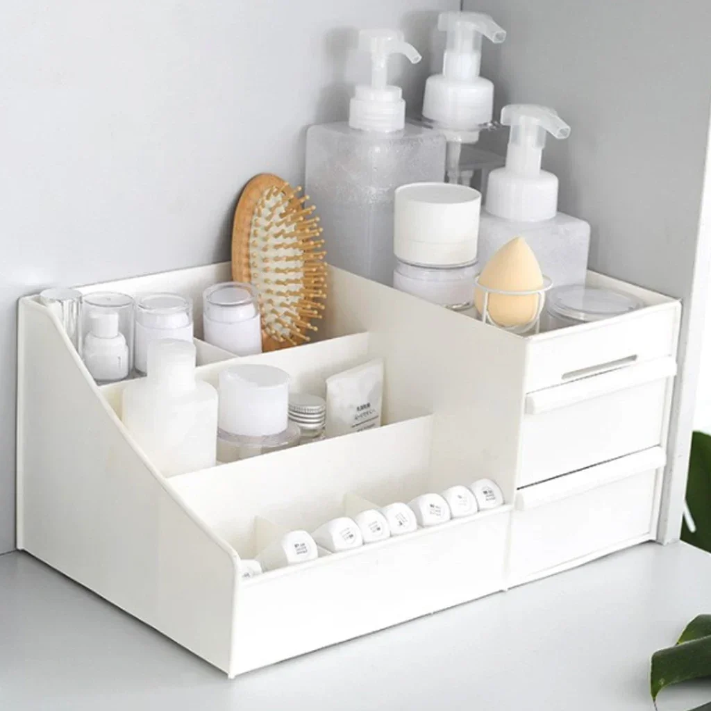 

Plastic Cosmetic Drawer Makeup Organizer Makeup Storage Box Jewelry Nail Container Holder Desktop Sundry Storage Case