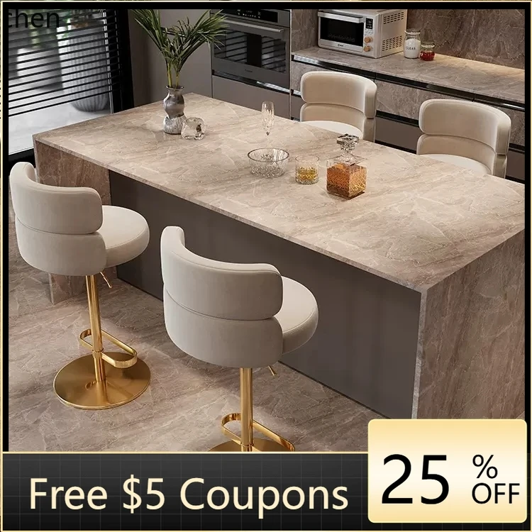 

Light Luxury Bar Chair Modern Simple Lifting High Chair Bar Chair Rotating Stainless Steel High Stool