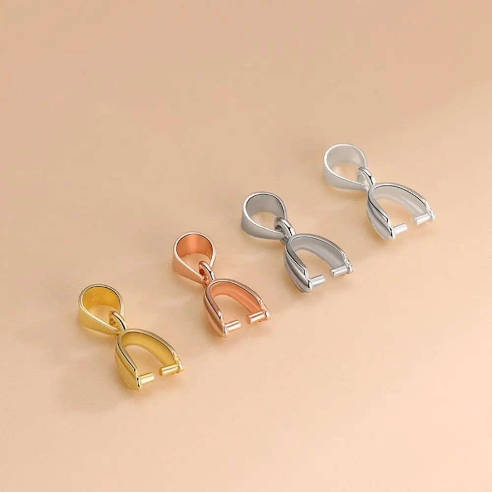 925スターリングシルバーペンダントクラスプ、ネックレスクラスプ、ブレスレットフック、DIYアクセサリー、パーツ、3個