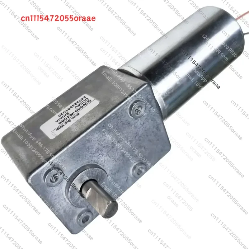 1pcGW600 24V DC tail shaft for encoder Worm Gear motor Electric engine Worm reducer Low speed High torque for robot lift car