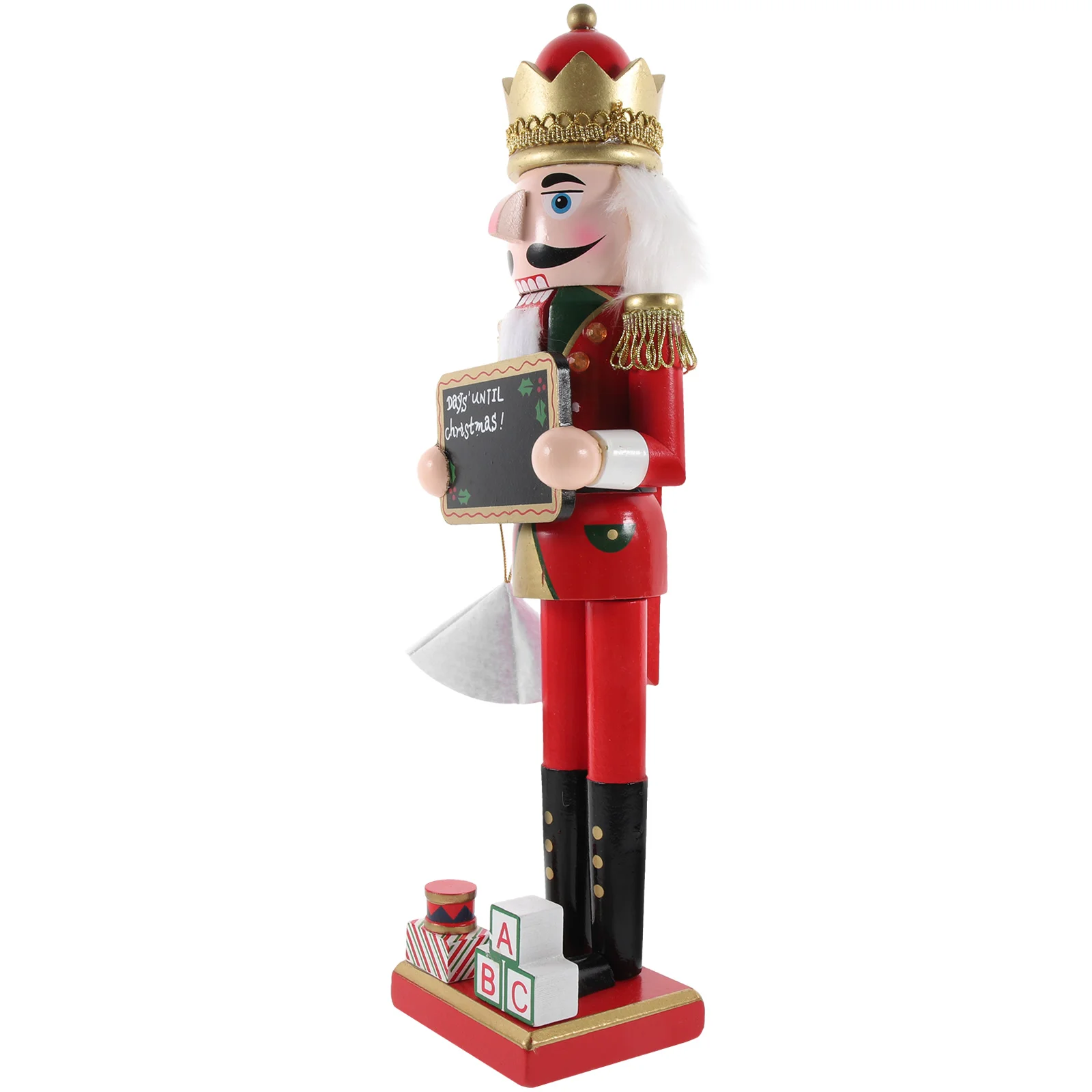 Christmas Nutcracker Ornament Desktop Nutcrackers Craft Decorate Wood Figurine Xmas Party Favor Gift Decoration