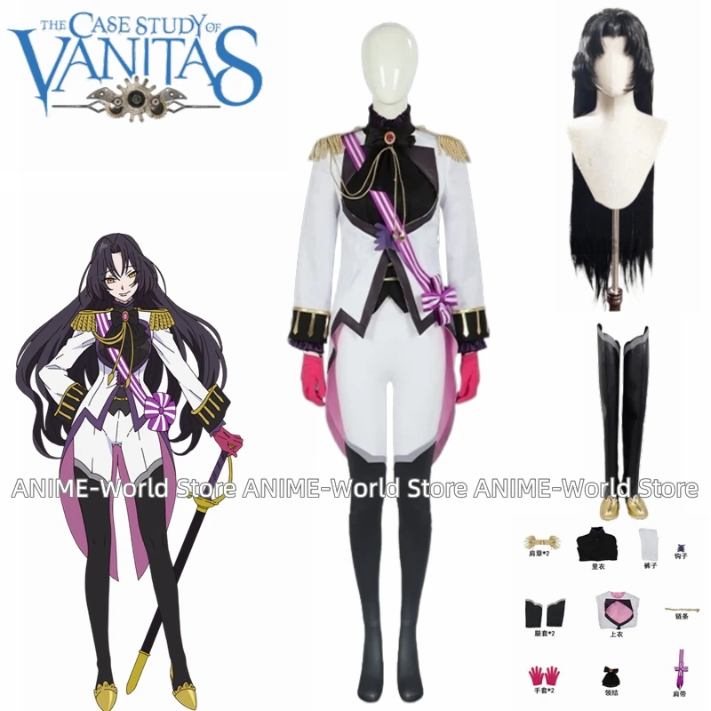 The Case Study Of Vanitas Jun Mochizuki Anime Cosplay Costume Fashion Combat Uniform Activity Party Props Clothing Wig Shoes