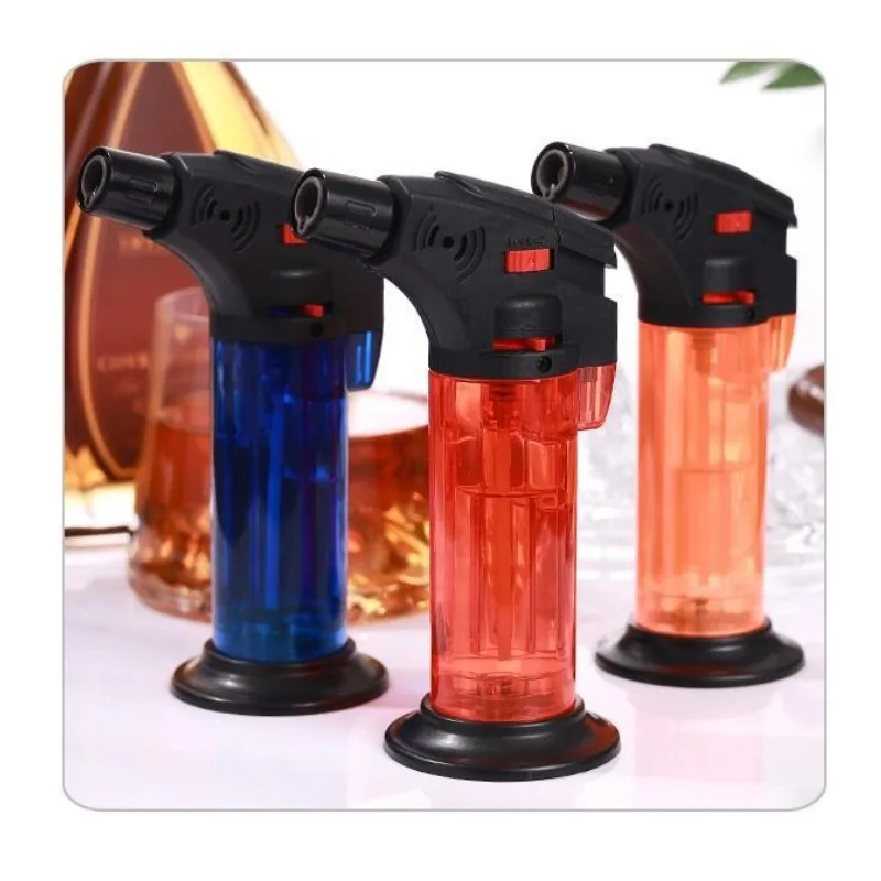 

New Alloy Windproof Blue Flame Lighter Moxibustion Igniter Household Inflatable Igniter Spray Gun Cigar Outdoor Barbecue Igniter