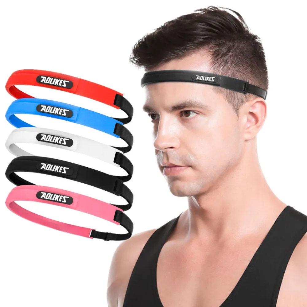 

1pcs Elastic Head Sweatband Soft Silicone Running Yoga Cycling Sweat Band for Men Women Fitness Basketball Tennis Headband