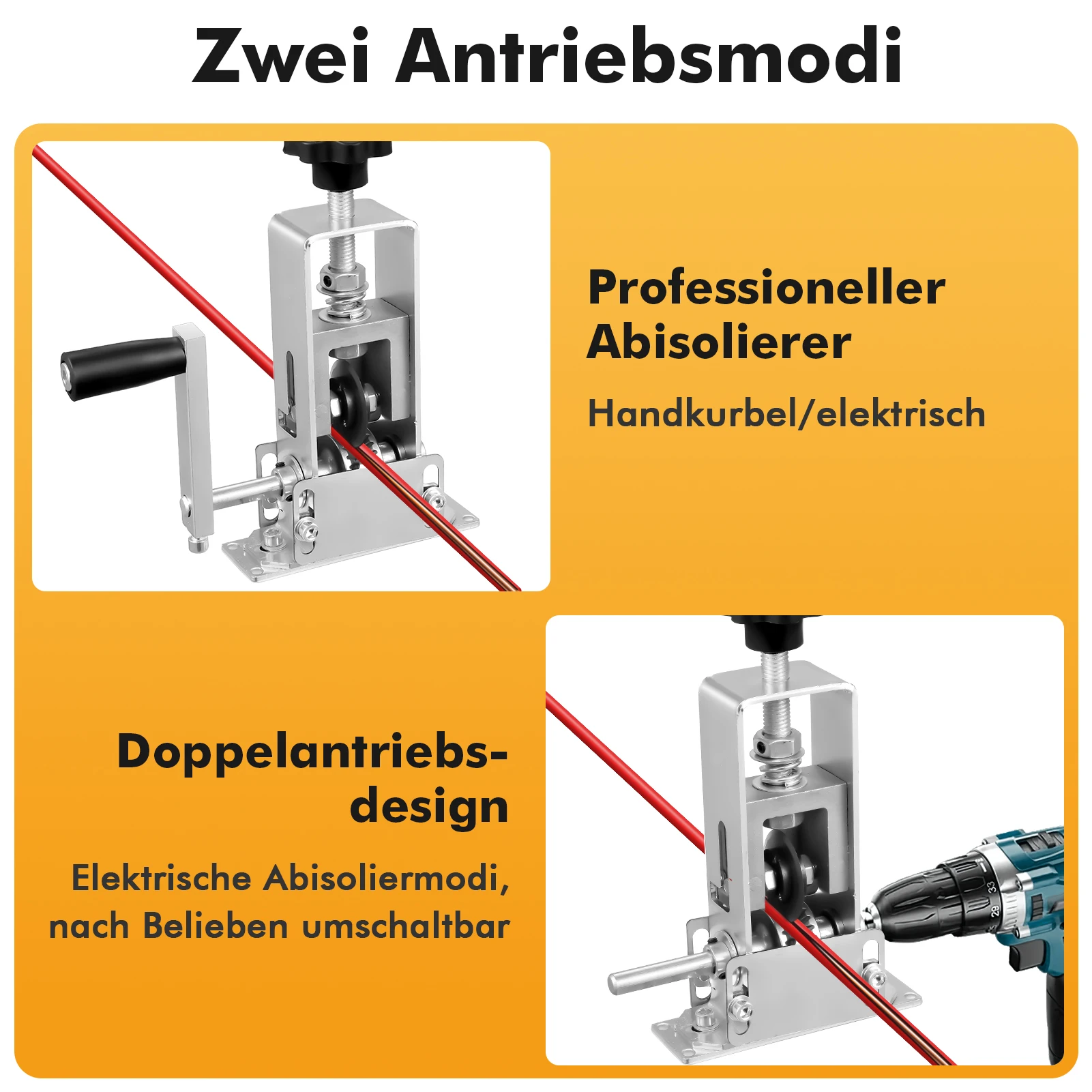 Portable Wire Stripper Manual Wire Stripping Tool 1-25mm Cable Electric Peeling Machine with Hand Crank Hand Electric Drill view 5