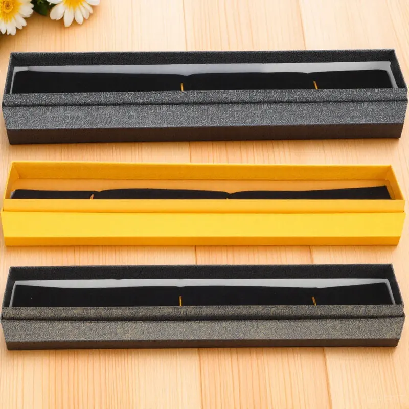 

3Pcs Brush Pen Storage Box Exquisite Paper Pen Packing Box Portable Retro Folding Fan Holder Unique Gift for Calligraphers