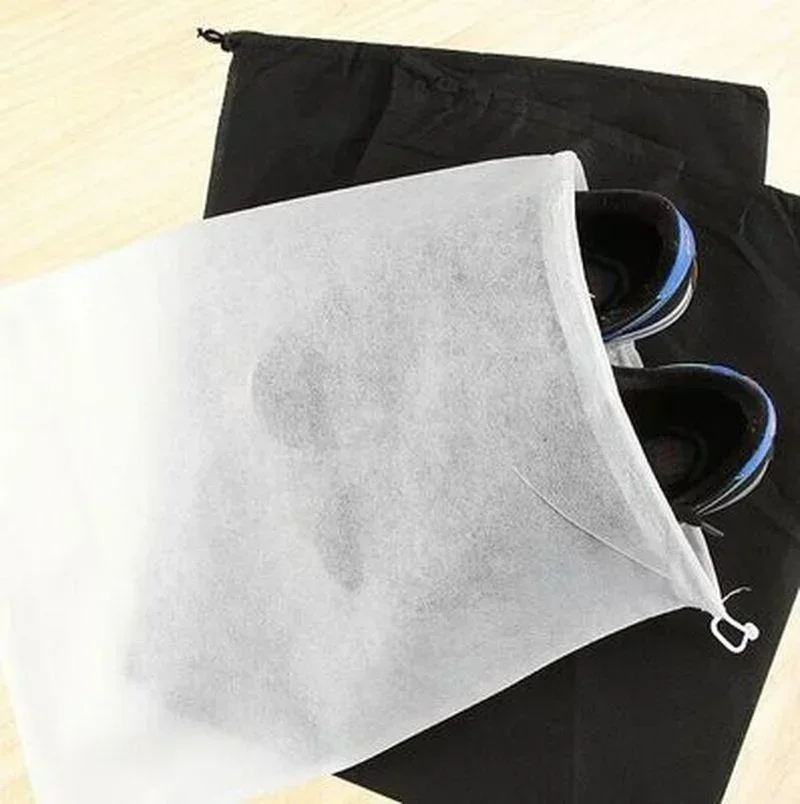 10PCS/Set Household Convenience Shoe Dust Cover Non-woven Fabric Dust Proof Drawstring Storage Bag Random Color Accessories