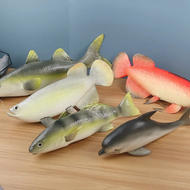 1pc Simulation Fish Carp Bass Sea Cucumber Food Model Props Window Exhibition Hall Decoration Hotel Restaurant Dishes Display