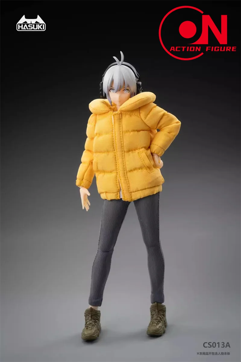 In Stock HASUKI CS013 1/12 Scale Winter Casual Down Jacket With Yoga Pants Clothes Model for 6'' Girl Action FigureBody Dolls