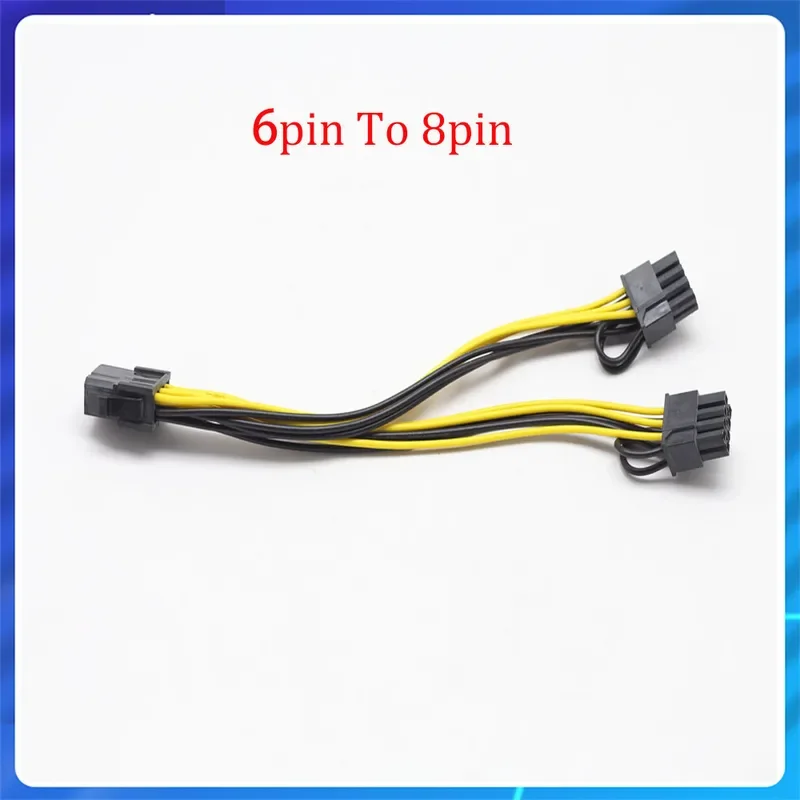 6pin To 8pin Graphics Video Card Power Splitter Cable 6Pin Female Double 8Pin 6Pin To Dual 2x 8 Pin (6 2) PCIE Power Cable