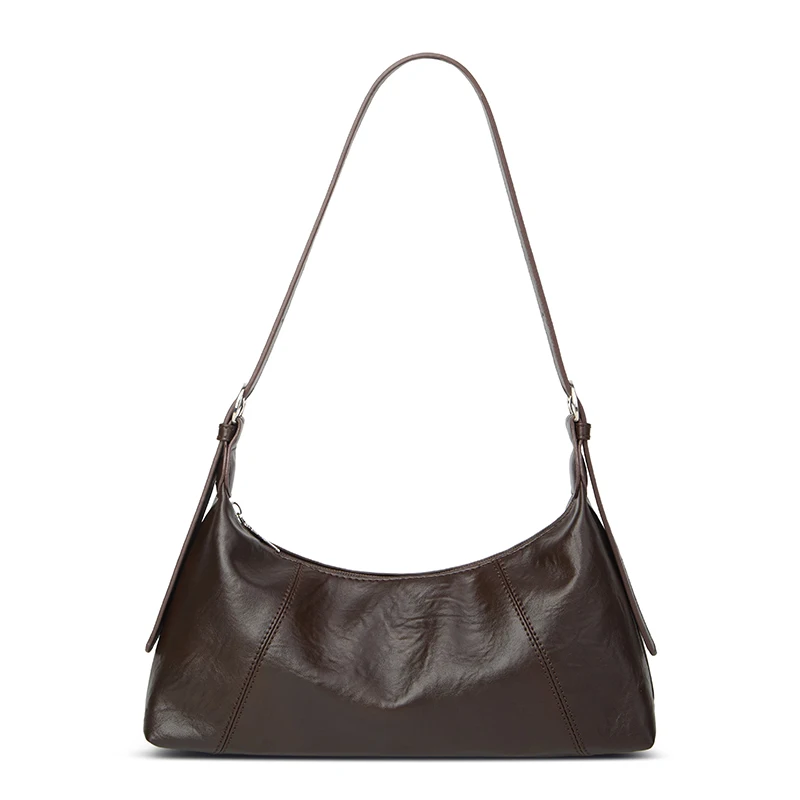 Schultertasche, europäischer und amerikanischer Retro-Stil, modisch und schlicht, Baguette-Tasche zum Tragen unter dem Arm. – Detail 1