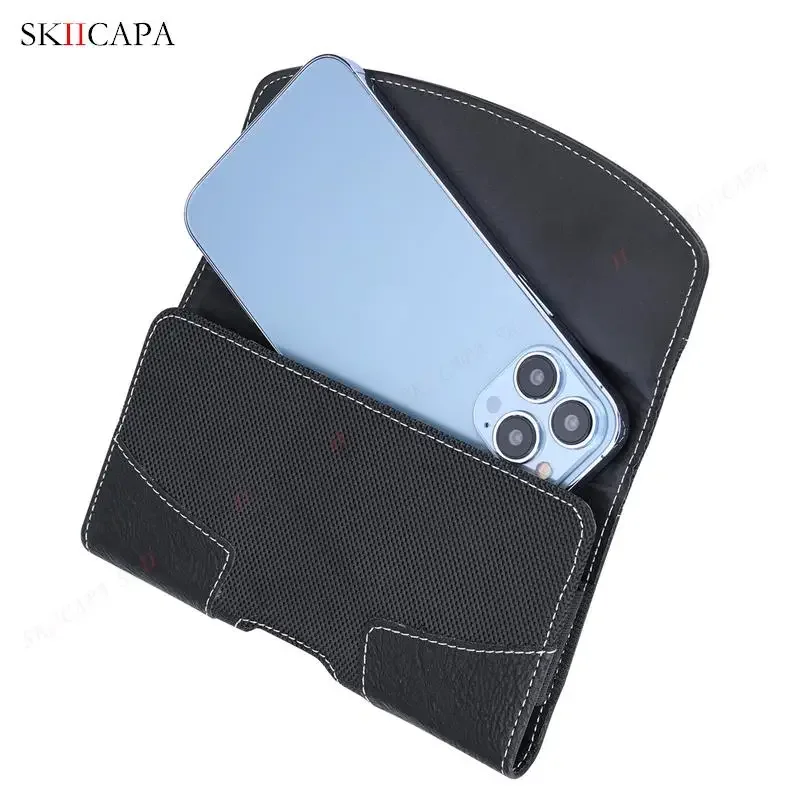 Phone Holster Leather Belt Clip Case Waist Bag Pouch for iPhone 16 Pro Max 16E 15 14 Plus 13Pro 12 11 XR XS Max Magnetic Cover