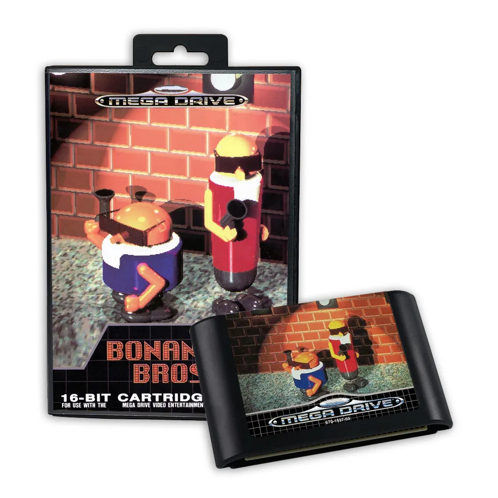 Bonanza Bros-صندوق خرطوشة اللعبة ، لعبة تغطية لسيجا ، MD ، محرك ميجا ، لوحات المفاتيح Genesis ، EUR ، دليل