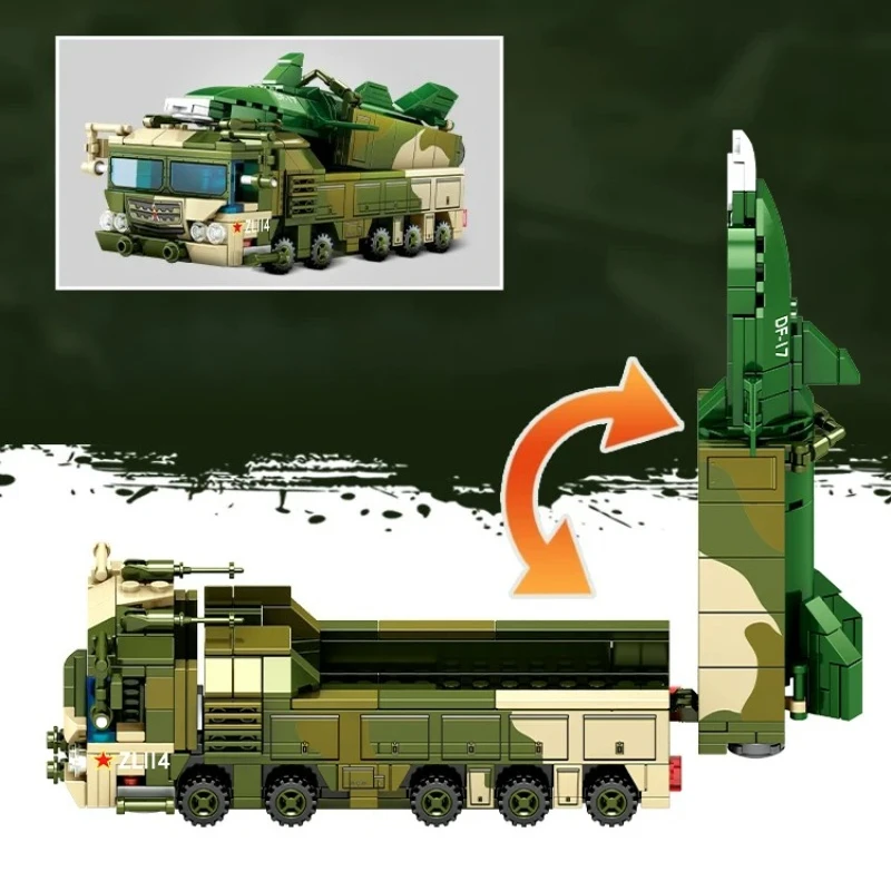

SEMBO 368PCS Military Strategic Strike Weapons Hypersonic Missile Model Building Blocks Sets Educational Toys for Children