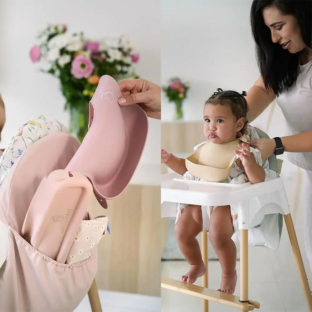 Portable Highchair Handy Pocket Pouch Organiser Bag PU High Foot Dining Chair Cover Baby Highchair Back Hanging Bag