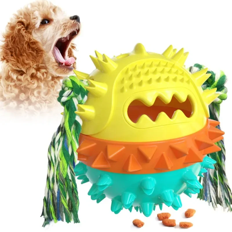 New Pet Puppy Dog Teething Stick Sound Dog Toy Squeak Leaky Ball Pet Supplies Interactive Toy Clean Teeth Dogs Accessoires