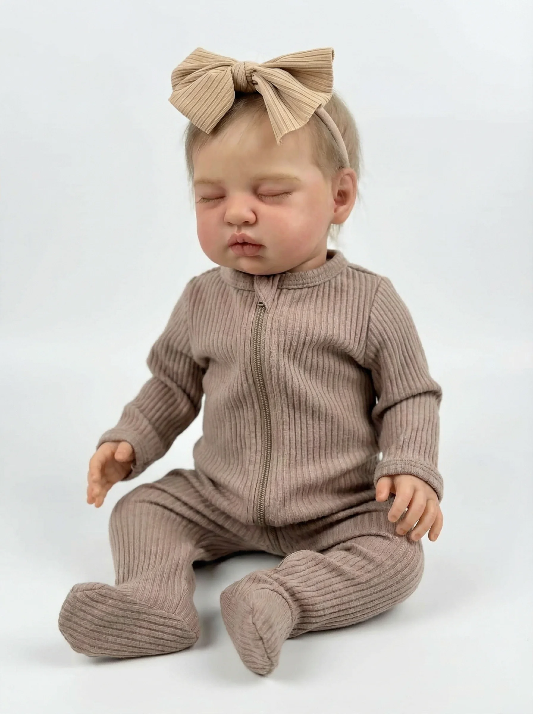 

19-дюймовая кукла Тедди Bebe NPK — ограниченная серия, реалистичная спящая новорожденная, мягкая на ощупь, реалистичная коллекционная игрушка