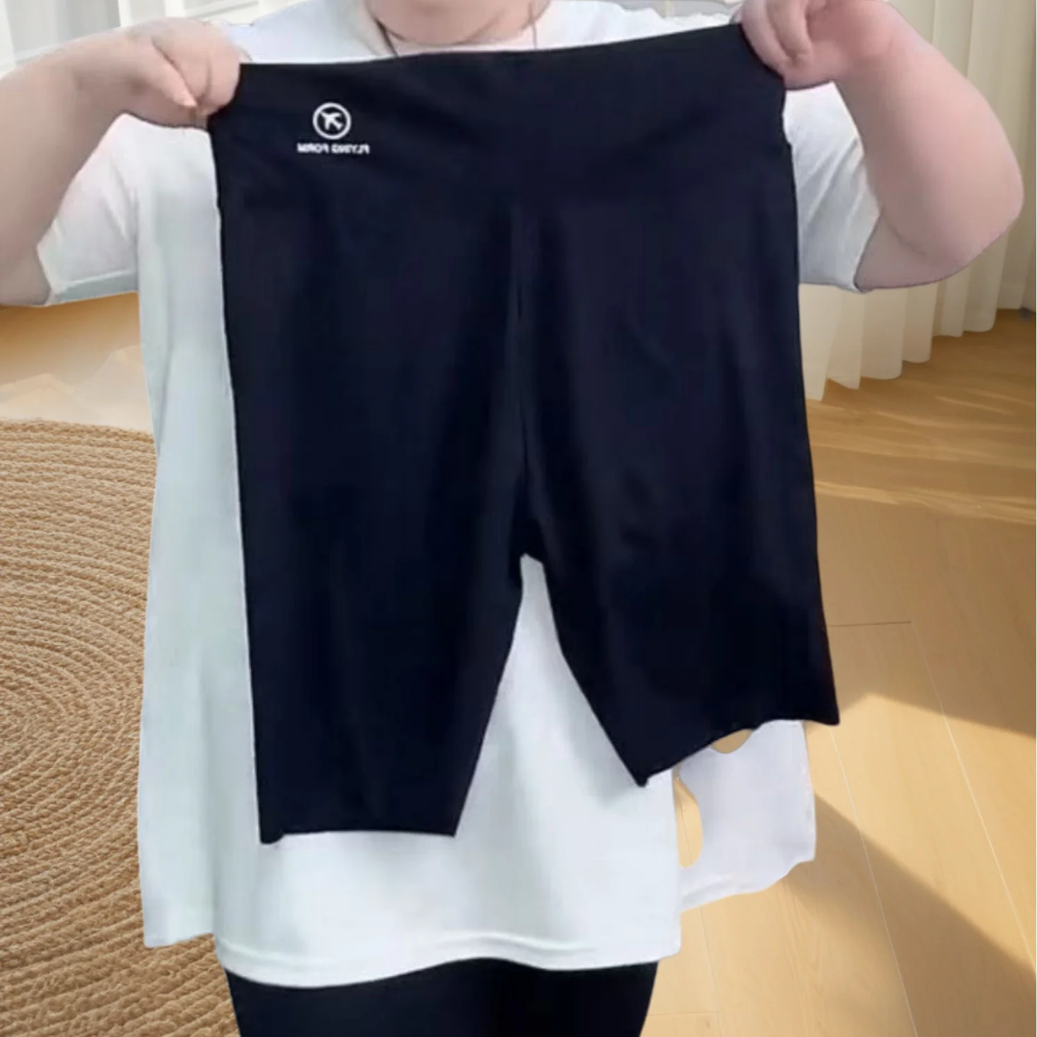 

Women Plus Size Eggings Summer Thin High-Waisted Slimming Butt-lifting Barbie Pants Tight Five-minute Cycling Base Shark Shorts