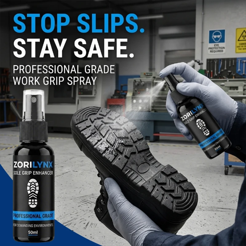 Premium Professional Grade Sole Anti-Slip Spray Traction Solution for Demanding Factory and Warehouse Workwear - ZORILYNX